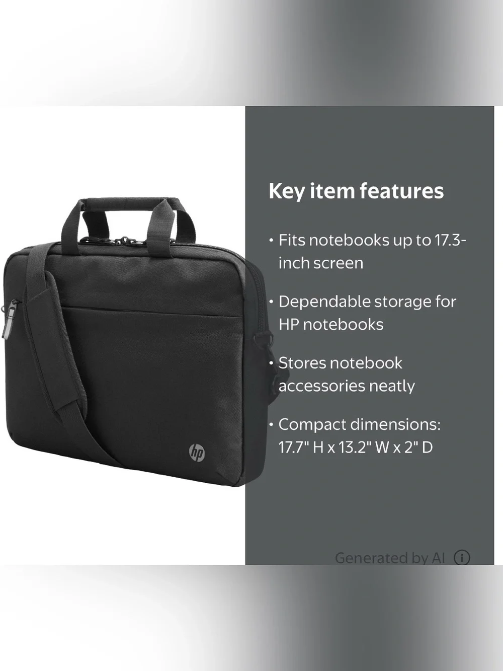 HP Renew Laptop Carrying Case for 17.3 (NWOT)